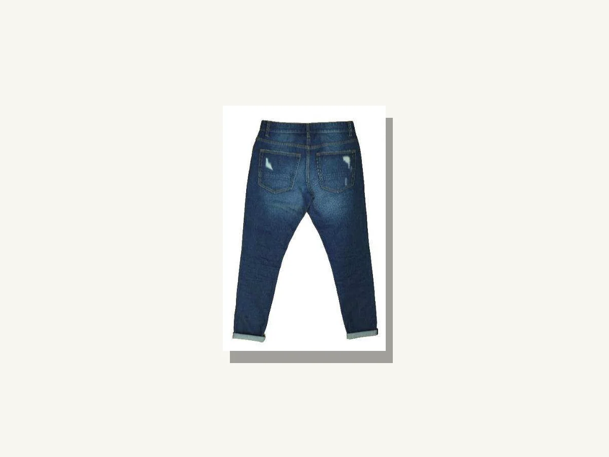 Dark indigo denim jeans development reference